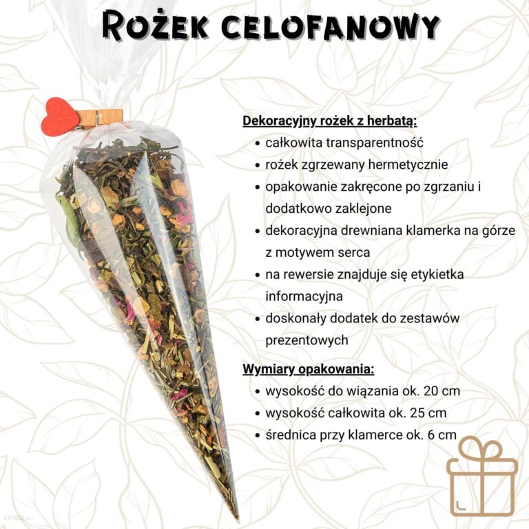 Biała słodycz (Pakowanie ozdobne, Rożek celofanowy 25g)