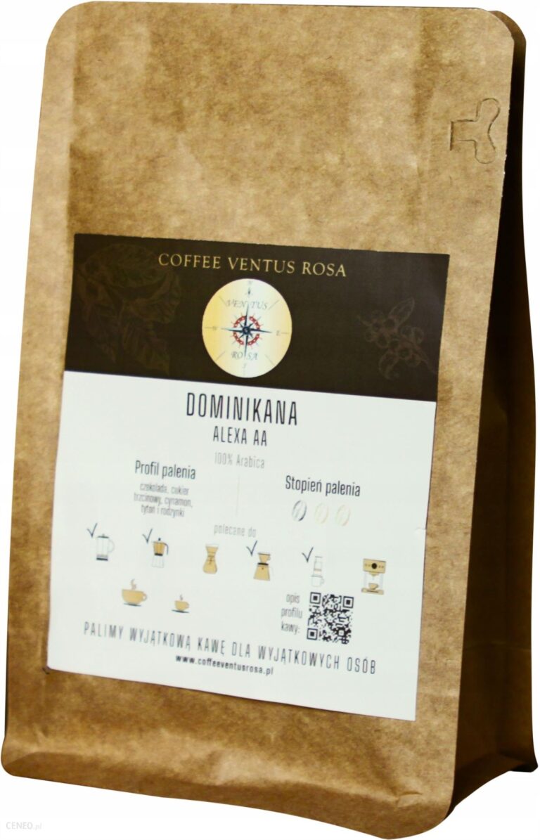 Coffee Ventus Rosa Kawa Ziarnista Świeżo Palona Dominikana Alexa 250g