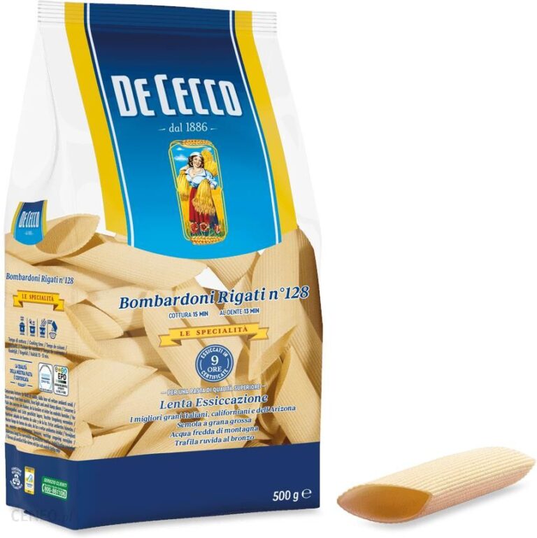 De Cecco Bombardoni Rigati N128 Makaron 500g