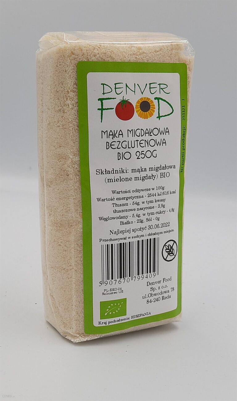 Denverfood Mąka Migdałowa Bezglutenowa Bio 250g