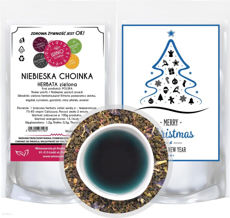 Herbata zielona Świąteczna Niebieska Choinka – 50g