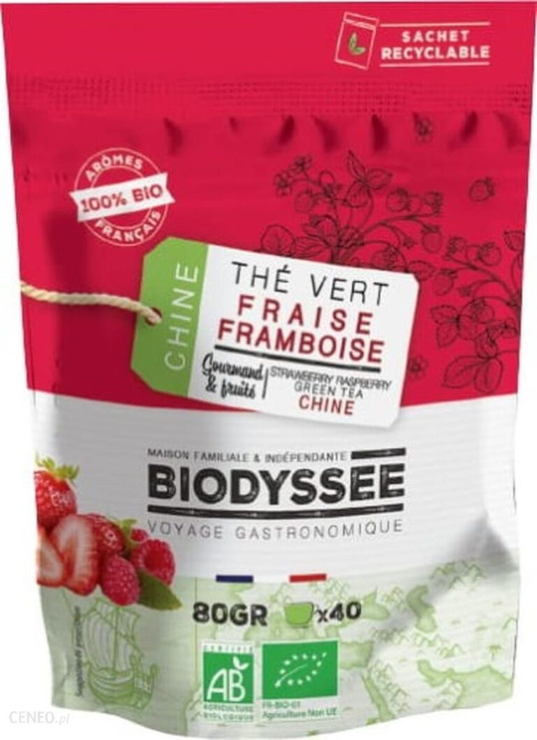 Herbata Zielona Z Truskawką I Maliną 80g Biodyssee