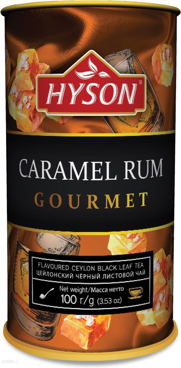 Hyson Herbata Czarna Karmelowy Rum Duże Liście 100G Black Tea Caramel Rum Big Leaf