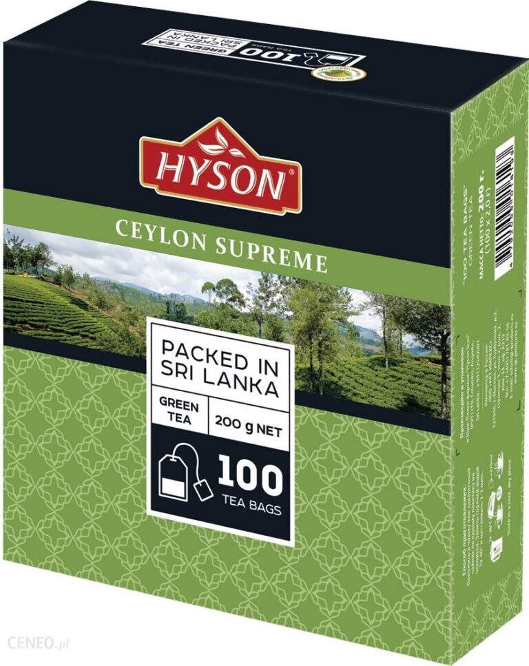 Hyson Herbata Zielona Celyon Supreme 100 Torebek Green Tea Ceylon Supreme