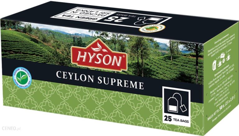 Hyson Herbata Zielona Celyon Supreme 25 Torebek Green Tea Ceylon Supreme