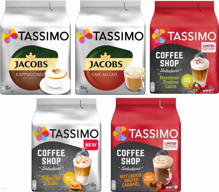 Kapsułki Tassimo Jacobs Zestaw Kawy Mleczne 48Szt
