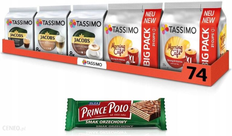 Kapsułki Tassimo Mix Kaw Czarnych I Białych74Szt
