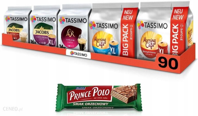 Kapsułki Tassimo Mix Zestaw Kaw Czarnych 90Szt