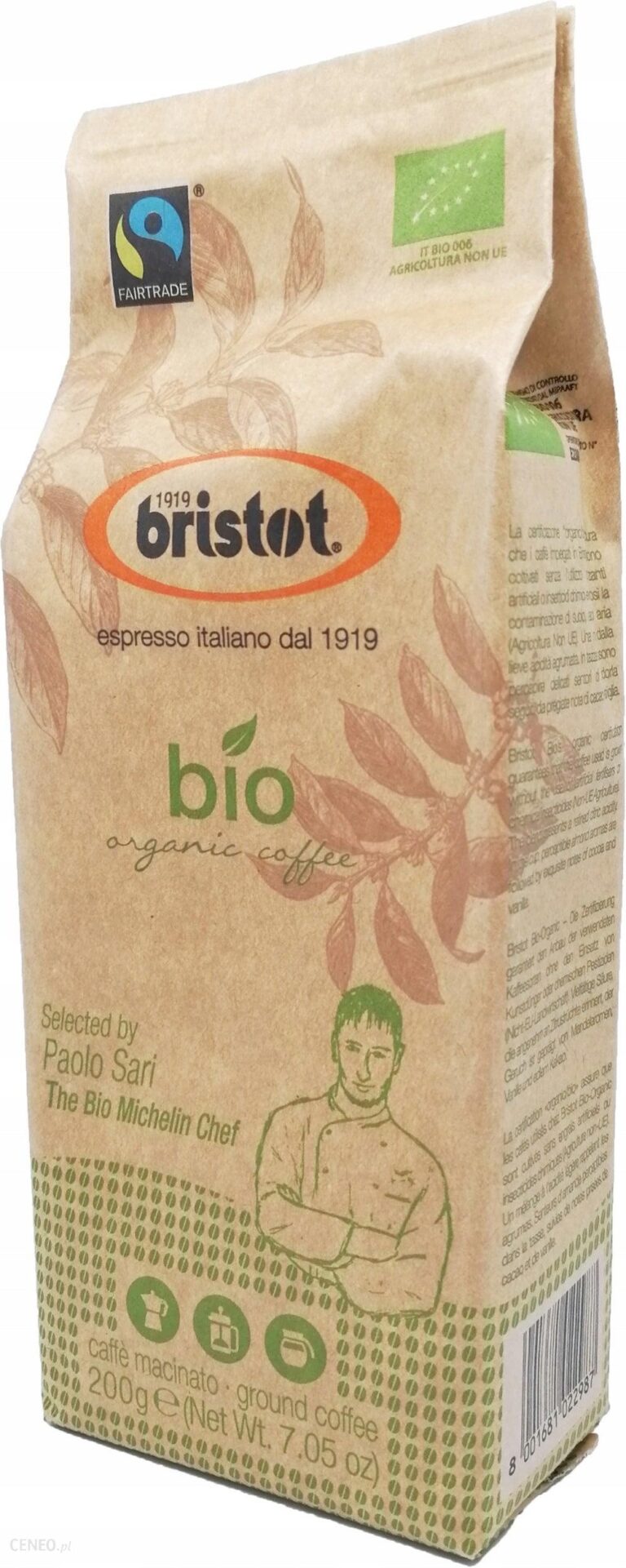 Kawa Mielona Bristot Bio Organic Fair Trade 200g