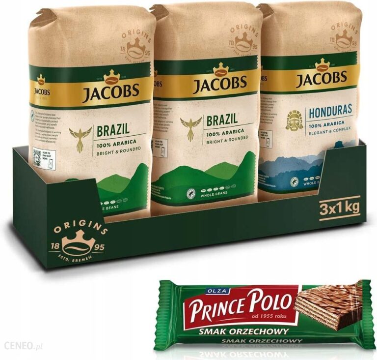 Kawa Ziarnista Jacobs Origins Arabica Zestaw Mix