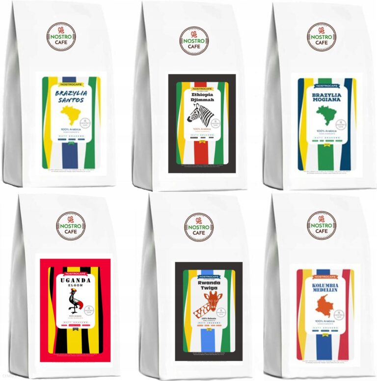 Nostrocafe Kawa Ziarnista Świeżo PalonaZestaw 6x200g