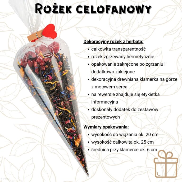 Pu erh różana (Pakowanie ozdobne, Rożek celofanowy 40g)