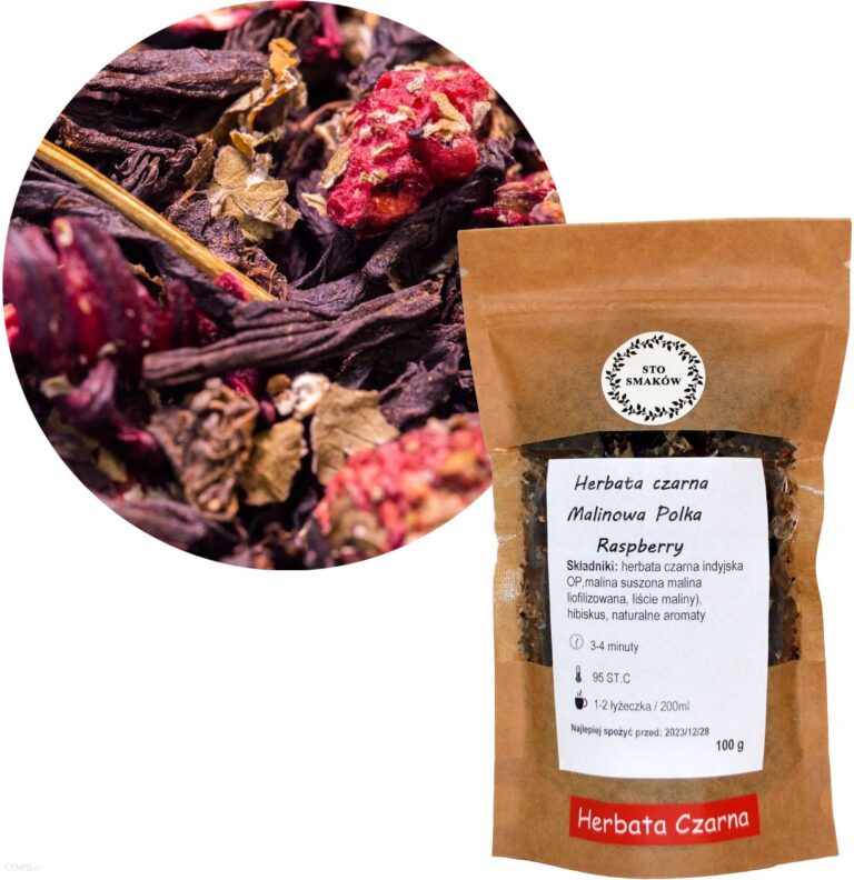 Sto Smaków Herbata Czarna Malinowa Polka Raspberry 50g