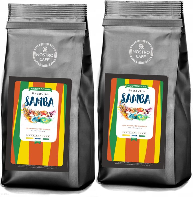 Świeżo Palona Kawa Ziarnista 2Kg Brazylia Samba