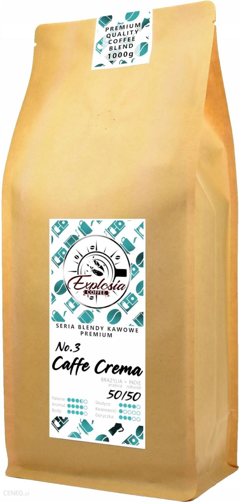Świeżo Palona Kawa Ziarnista Caffe Crema 1kg