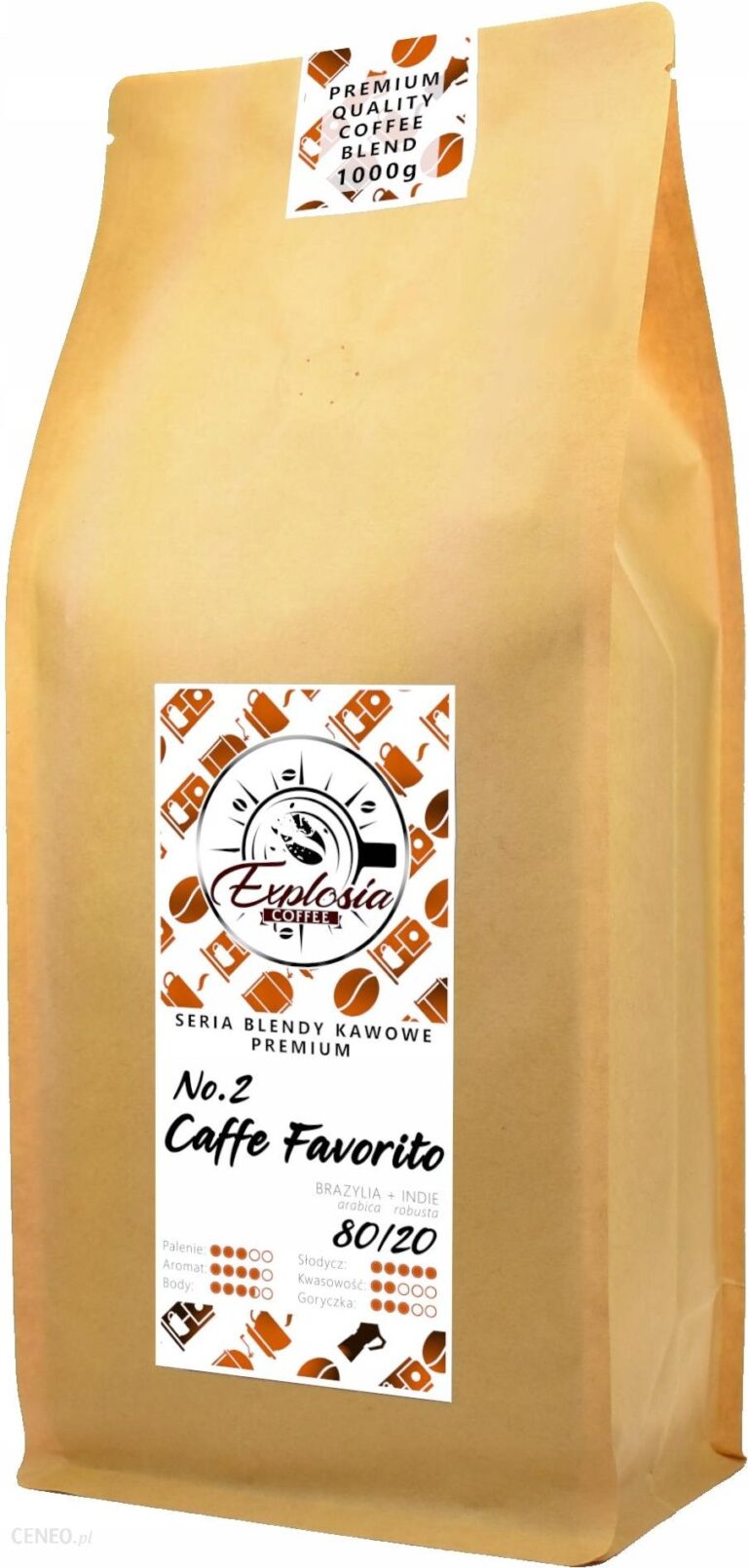 Świeżo Palona Kawa Ziarnista Caffe Favorito 1kg
