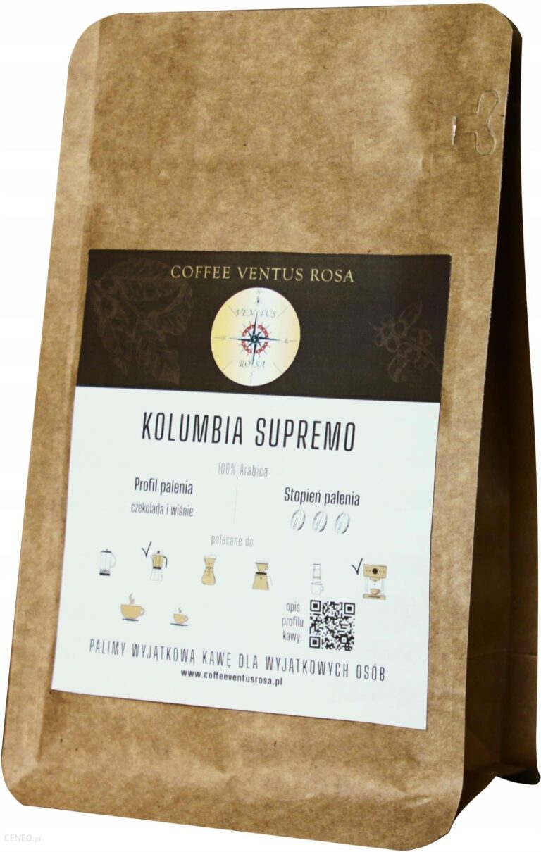Świeżo Palona Kawa Ziarnista Kolumbia Supremo 100g