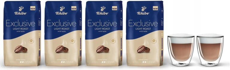 Tchibo Kawa Exclusive Light Roast 4kg + szklanki do cappuccino FilterLogic CFL-660 2szt.