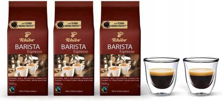 Tchibo Kawa ziarnista Barista Espresso 3kg + szklanki do espresso FilterLogic CFL-655 2szt.