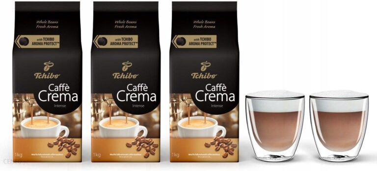 Tchibo Kawa ziarnista Crema Intense 3kg + szklanki do cappuccino FilterLogic CFL-660 2szt.
