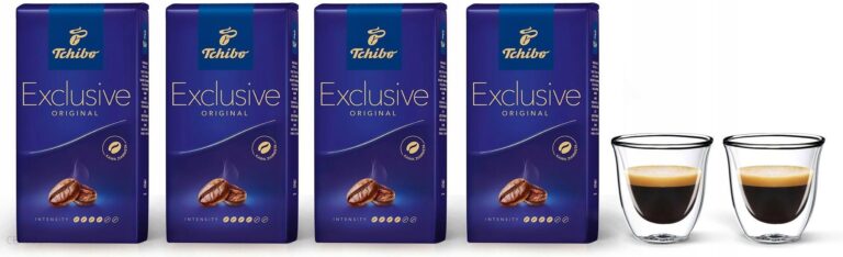 Tchibo Kawa ziarnista Exclusive 4kg + szklanki do espresso FilterLogic CFL-655 2szt.