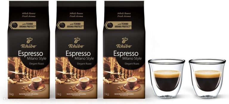 Tchibo Kawa ziarnista Milano 3kg + szklanki do espresso FilterLogic CFL-655 2szt.