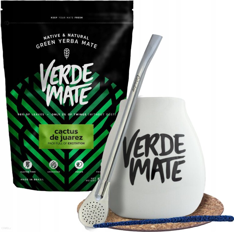 Zestaw Tykwa Biała Z Logo Verde Mate Bombilla