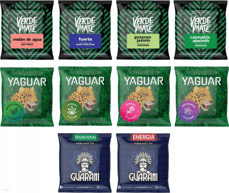 Zestaw Yerba Mate Green Guarani Yaguar 10x50g
